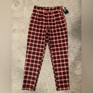 Red and Black Plaid Pants